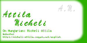 attila micheli business card